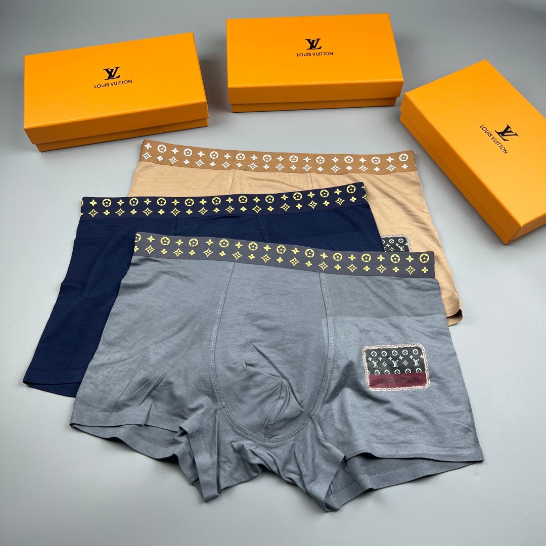 男性必見のパンツ ルイヴィトン 下着 パンツ 3枚 2506BKJ70-LU