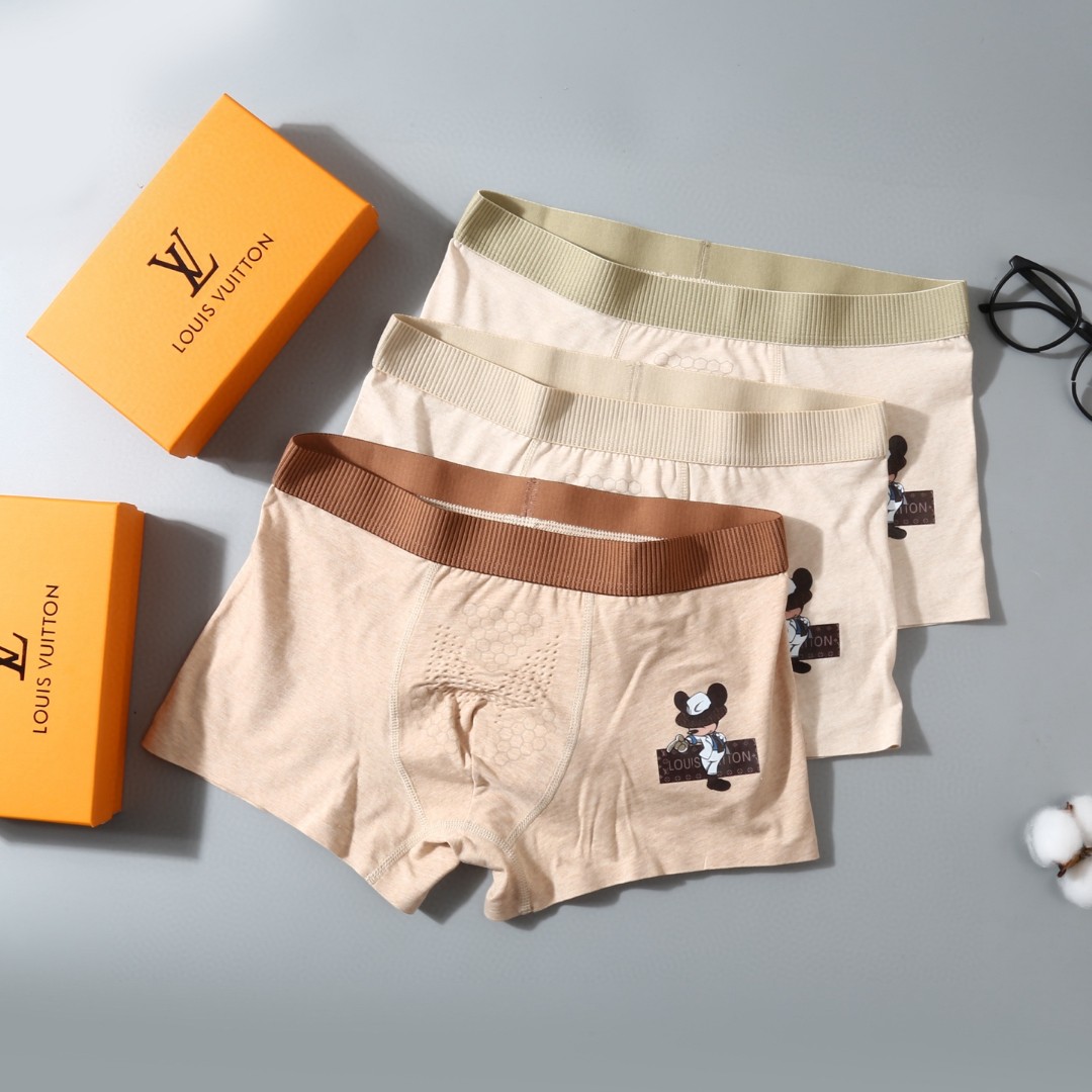 男性必見のパンツ ルイヴィトン 下着 パンツ 3枚 2506BKJ70-LU
