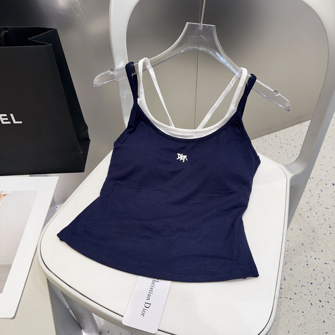 ★クリスチャンディオール 夏用に涼しい女性用 タンクトップ 2506BKJ85-DI