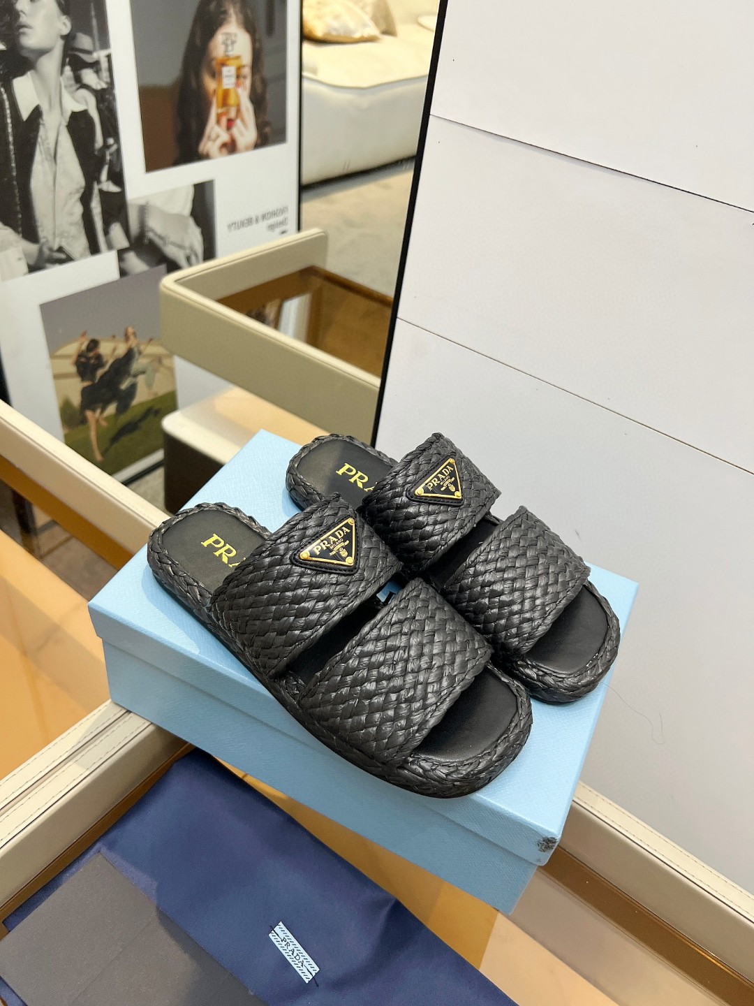 新品 靴 プラダ サンダル ミュール レディース
