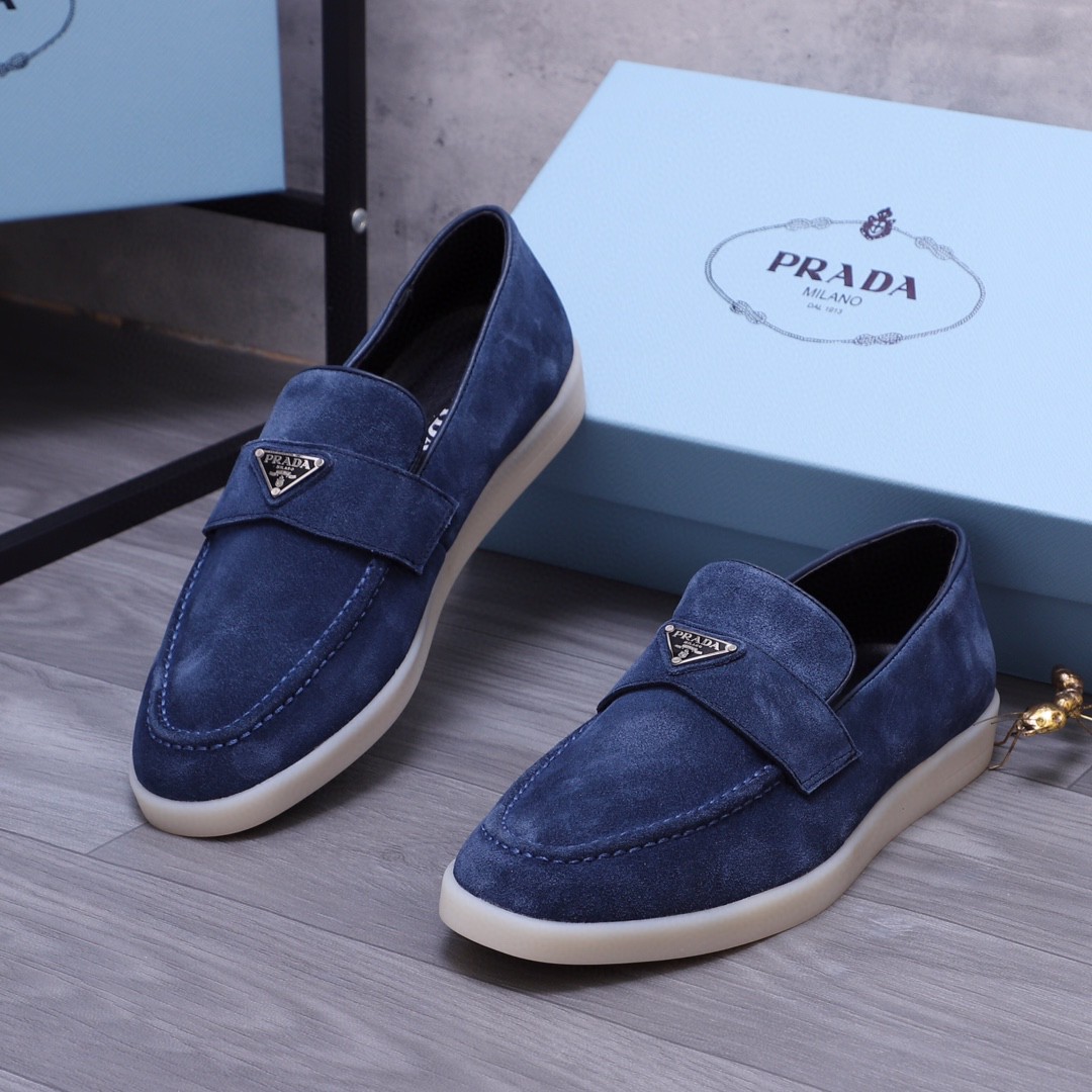 新品 靴 プラダ ローファー/フラットシューズ  メンズ