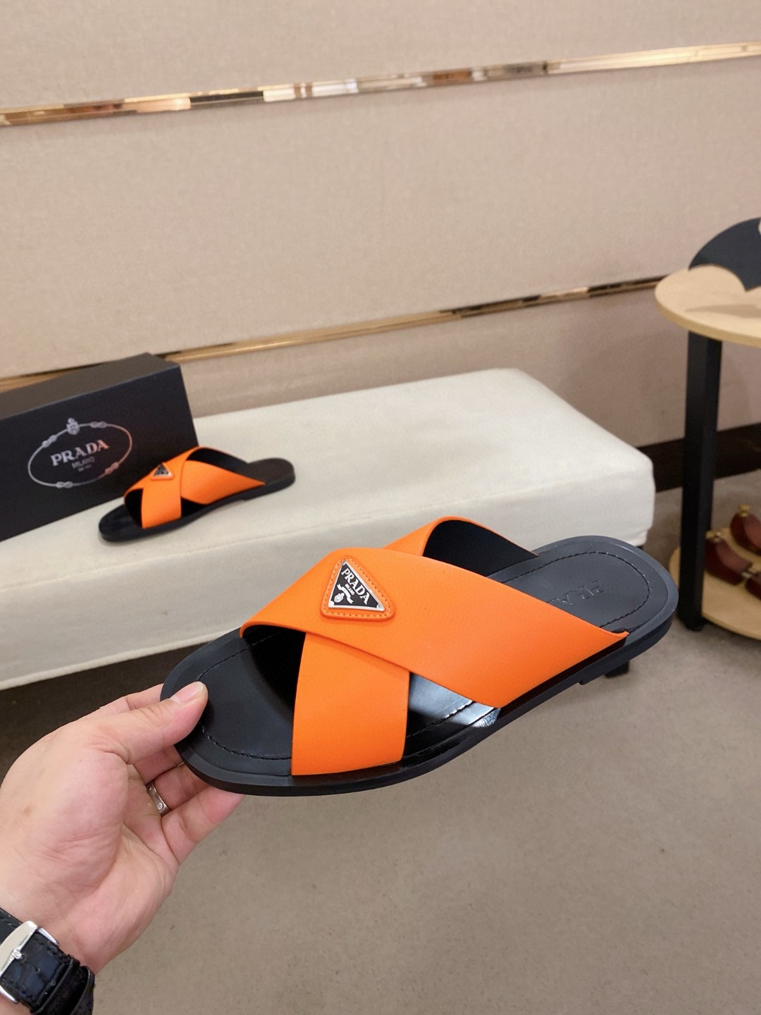 新品 靴 プラダ サンダル ミュール メンズ