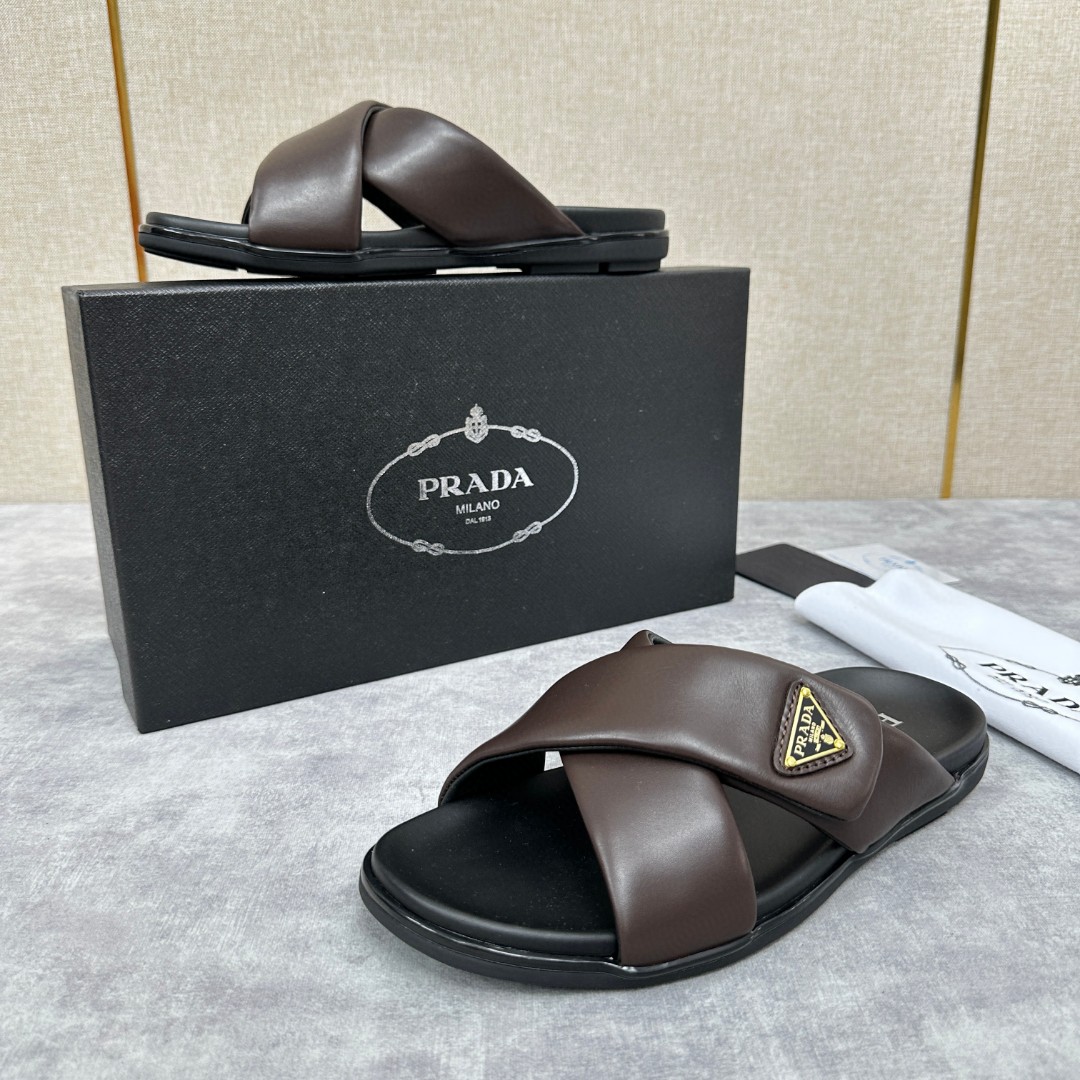 新品 靴 プラダ サンダル ミュール メンズ