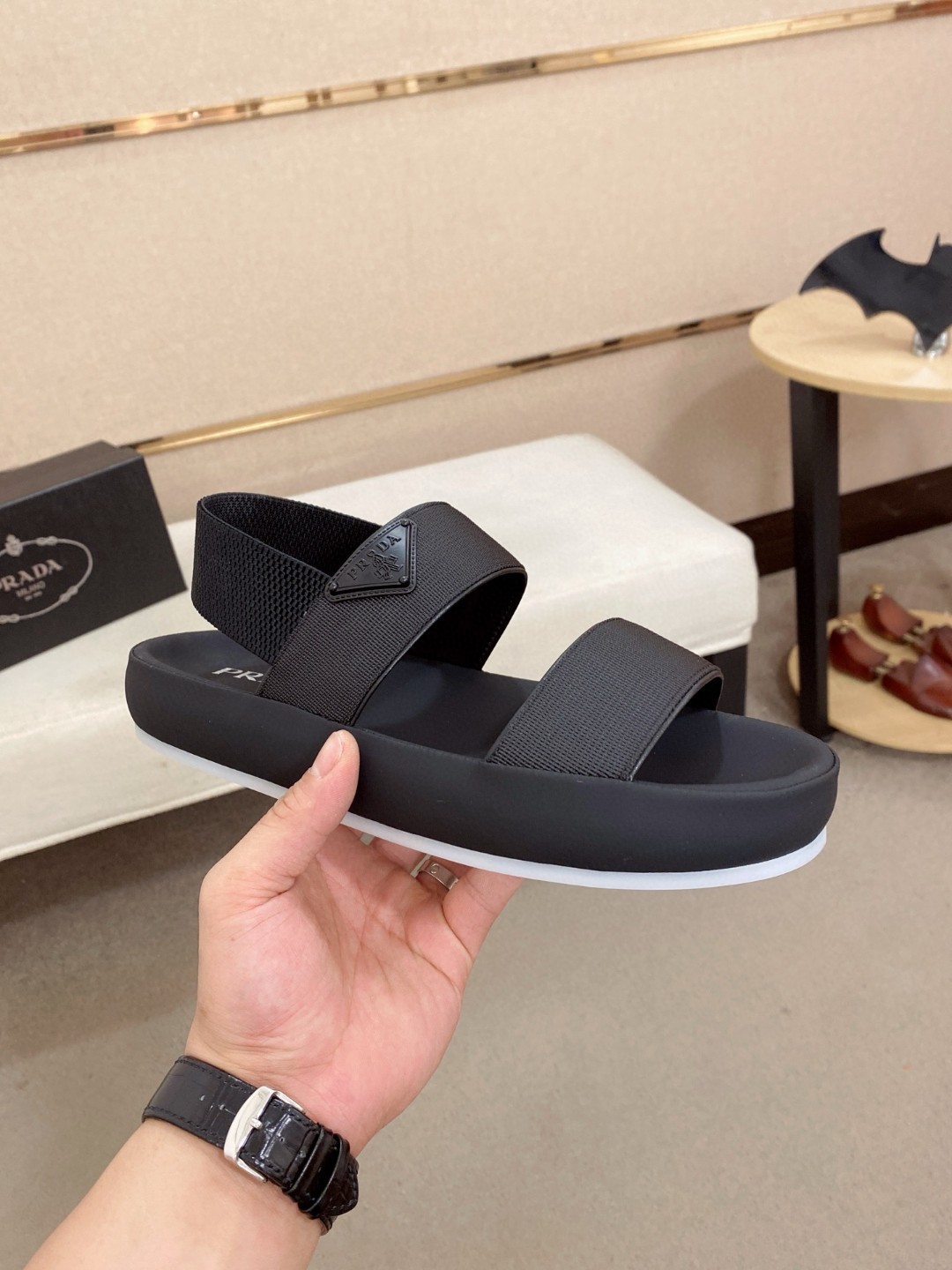 新品 靴 プラダ サンダル ミュール メンズ