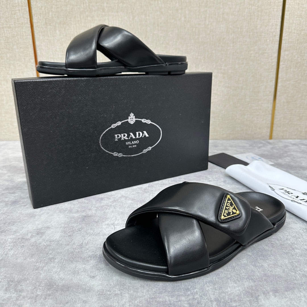 新品 靴 プラダ サンダル ミュール メンズ