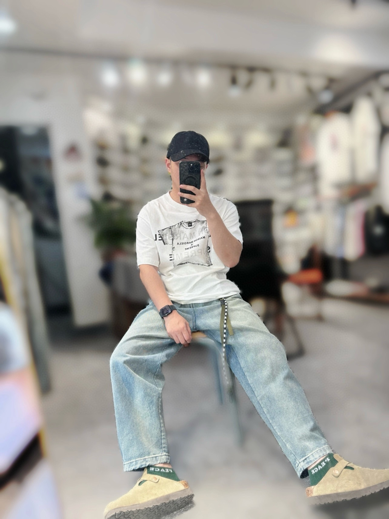Supreme MM6 コラボ 限定Tシャツ 輸入インクプリント 耐久仕様 解構デザイン ユニセックス 2507