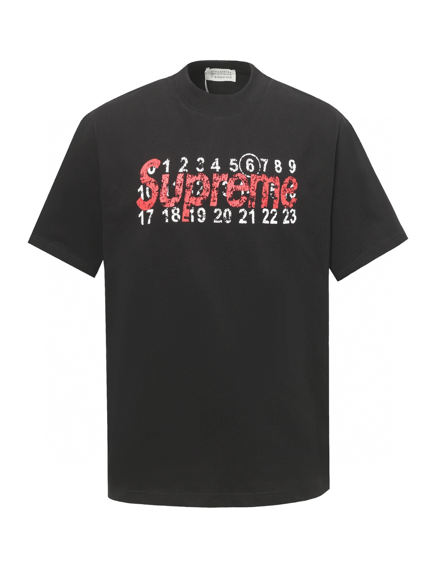 Supreme × MM6 Maison Margiela ボックスロゴTシャツ ホワイト /OS落肩/トロンプルイユデザイン 2507
