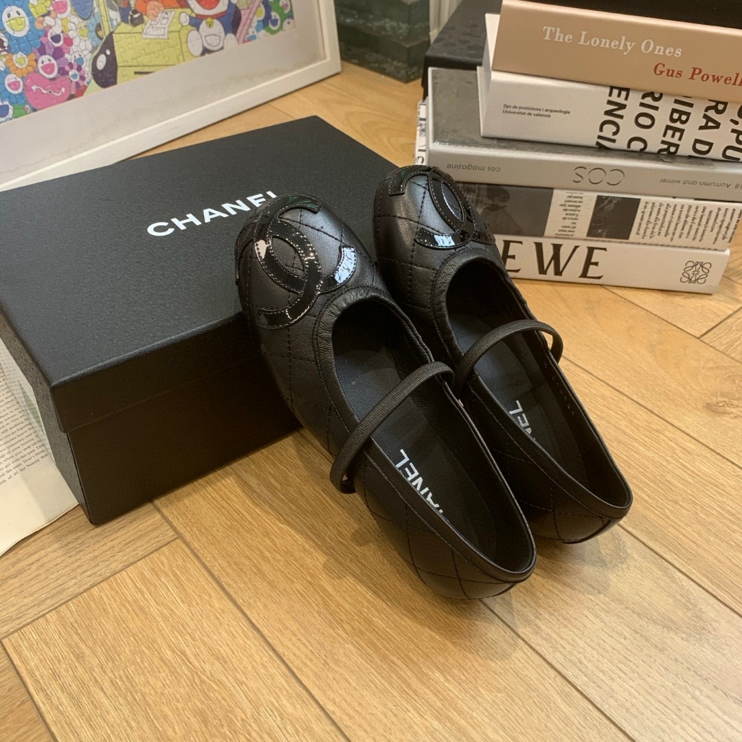 夏 シャネル バレエフラットシューズ 靴  レディース