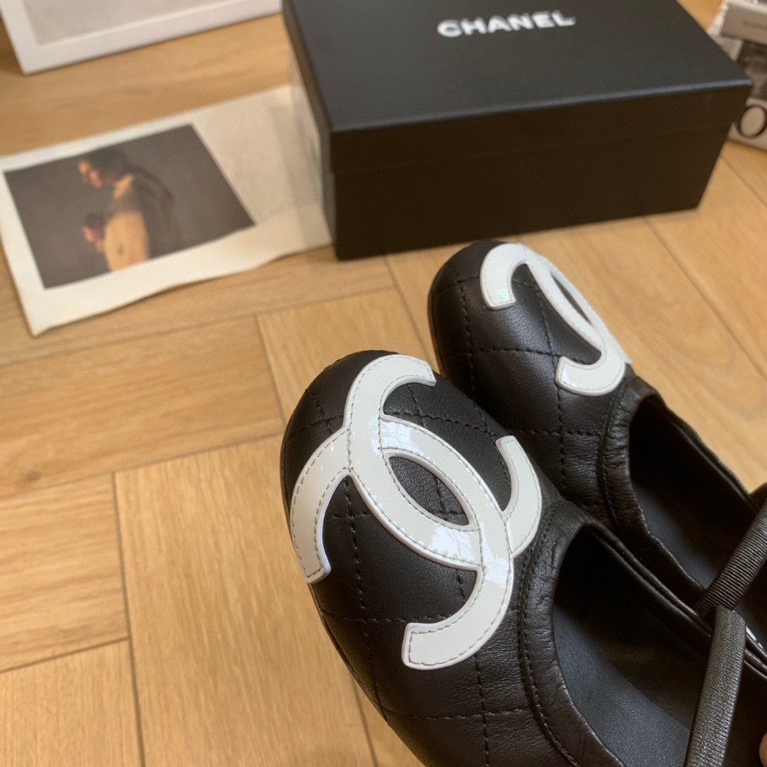 夏 シャネル バレエフラットシューズ 靴  レディース