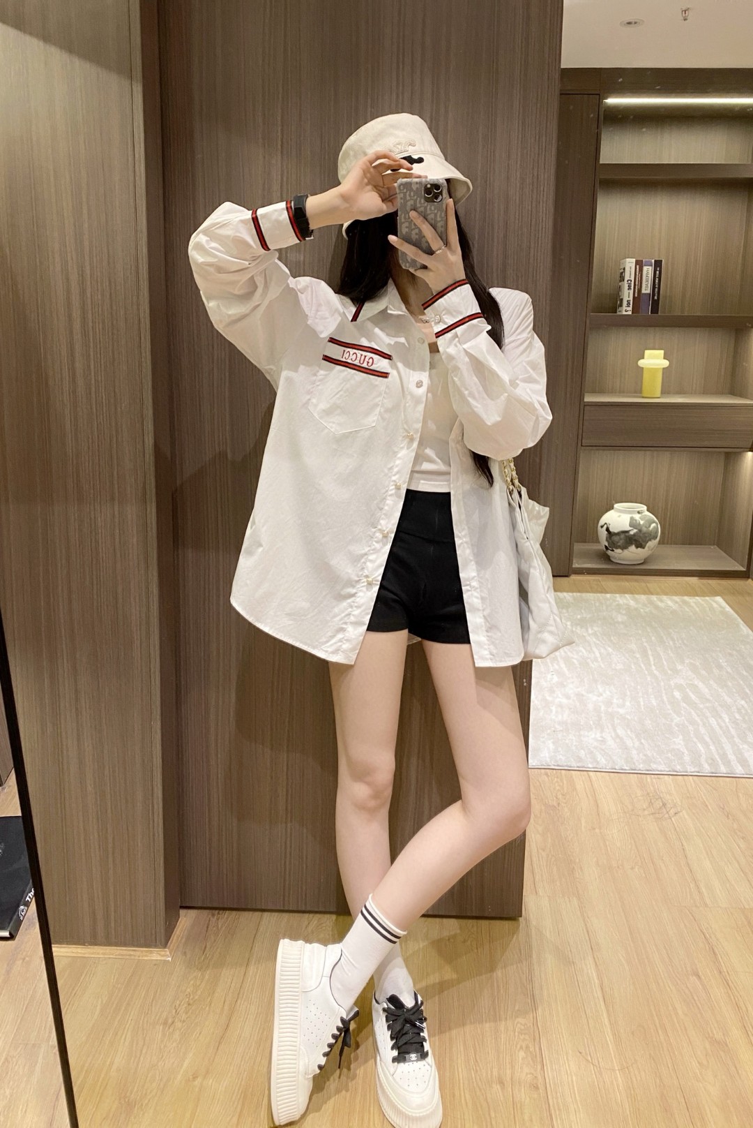 夏新品入荷 女性グッチ ワイシャツ ?
