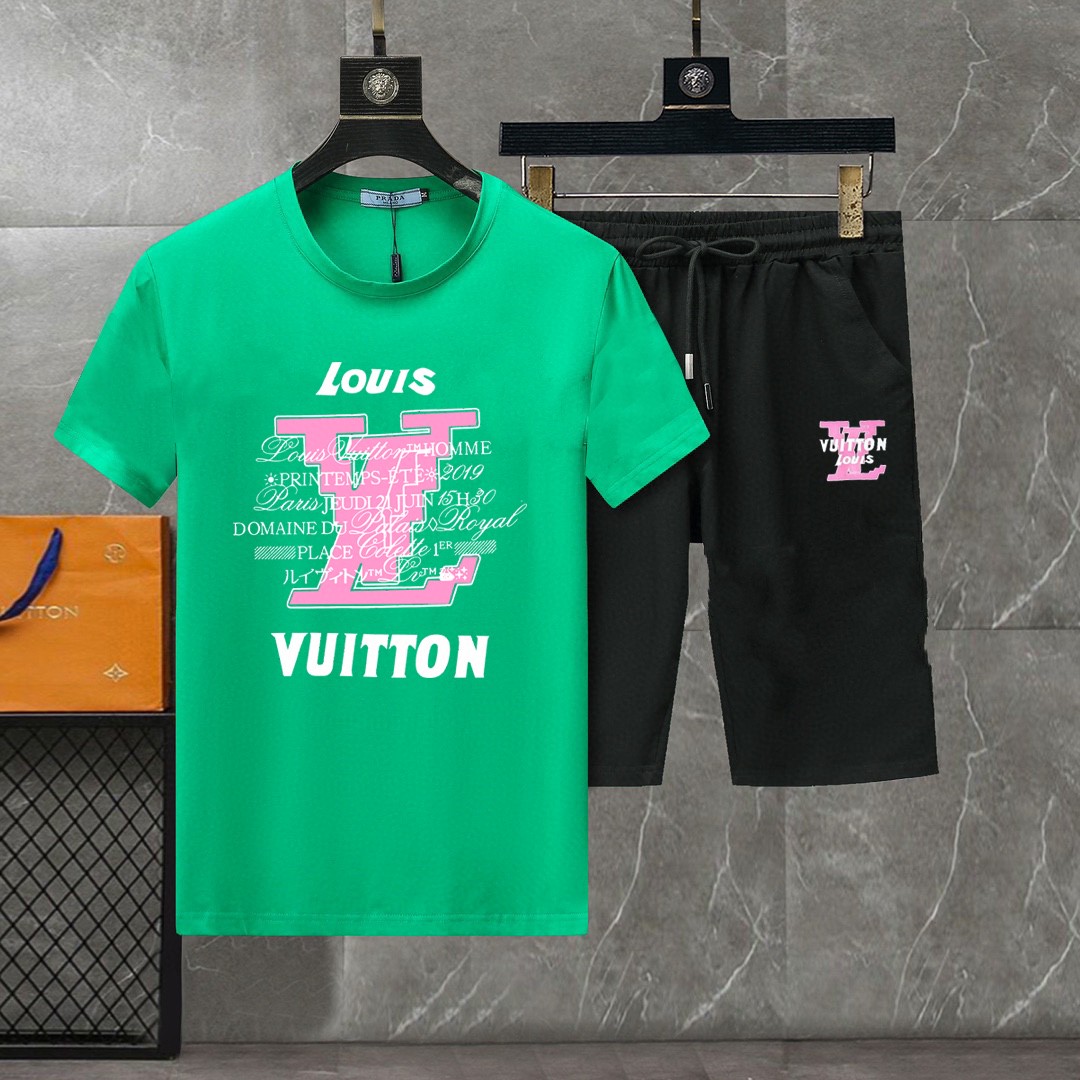 25SS服 ルイヴィトン 上下服 セットアップ メンズ