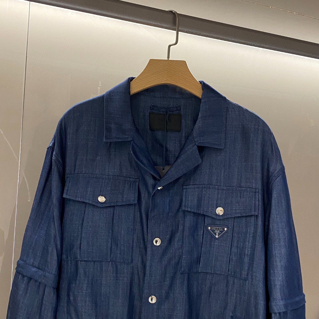 25SS服 プラダ ワイシャツ トップス メンズ