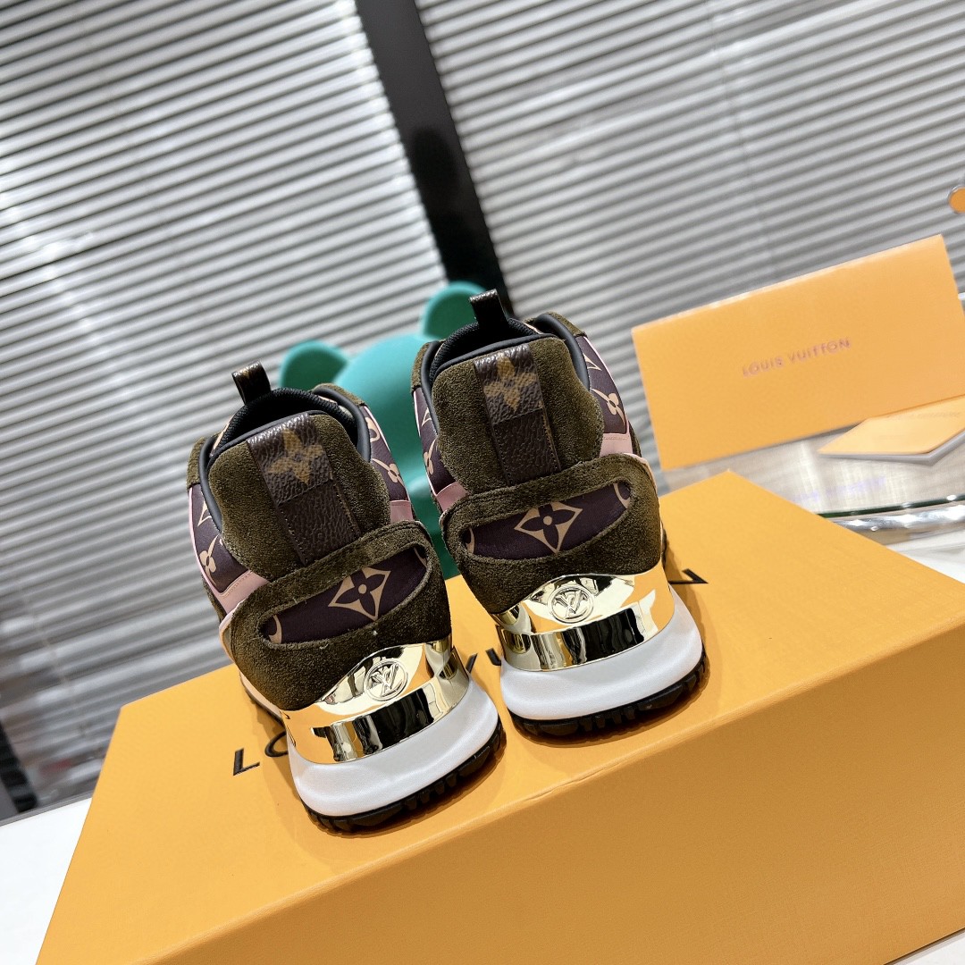 靴 ルイヴィトン スニーカー レースアップ 男女兼着