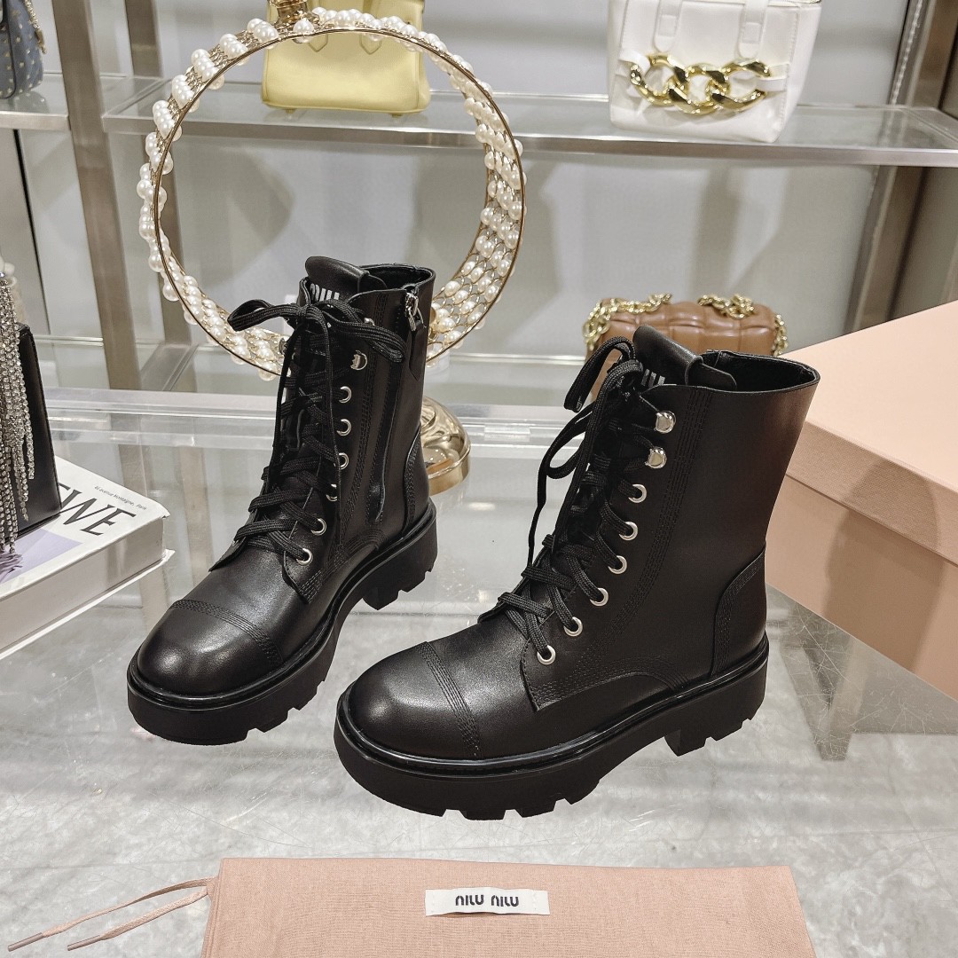 秋冬新品入荷 靴 ミュウミュウ ブーツ/ロングブーツ レディース