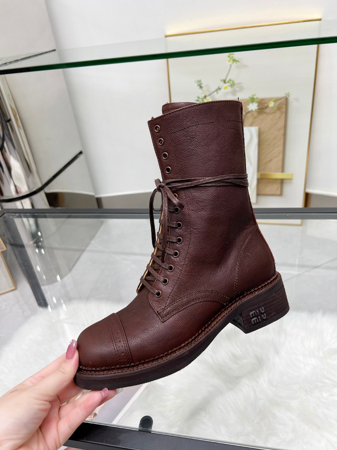 秋冬新品入荷 靴 ミュウミュウ ブーツ/ロングブーツ レディース