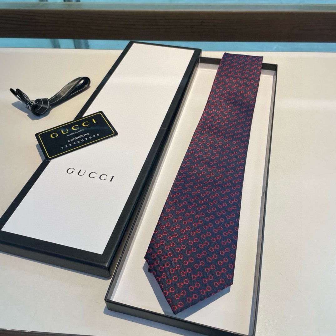 2024 グッチ シルク Tie ネクタイ 紳士 新品 2407XDHJ80