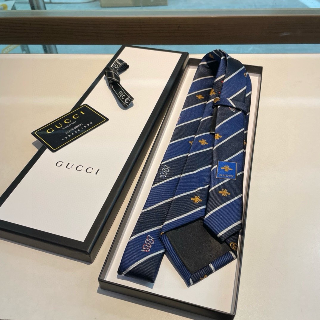 2024 グッチ シルク Tie ネクタイ 紳士 新品 2407XDHJ80