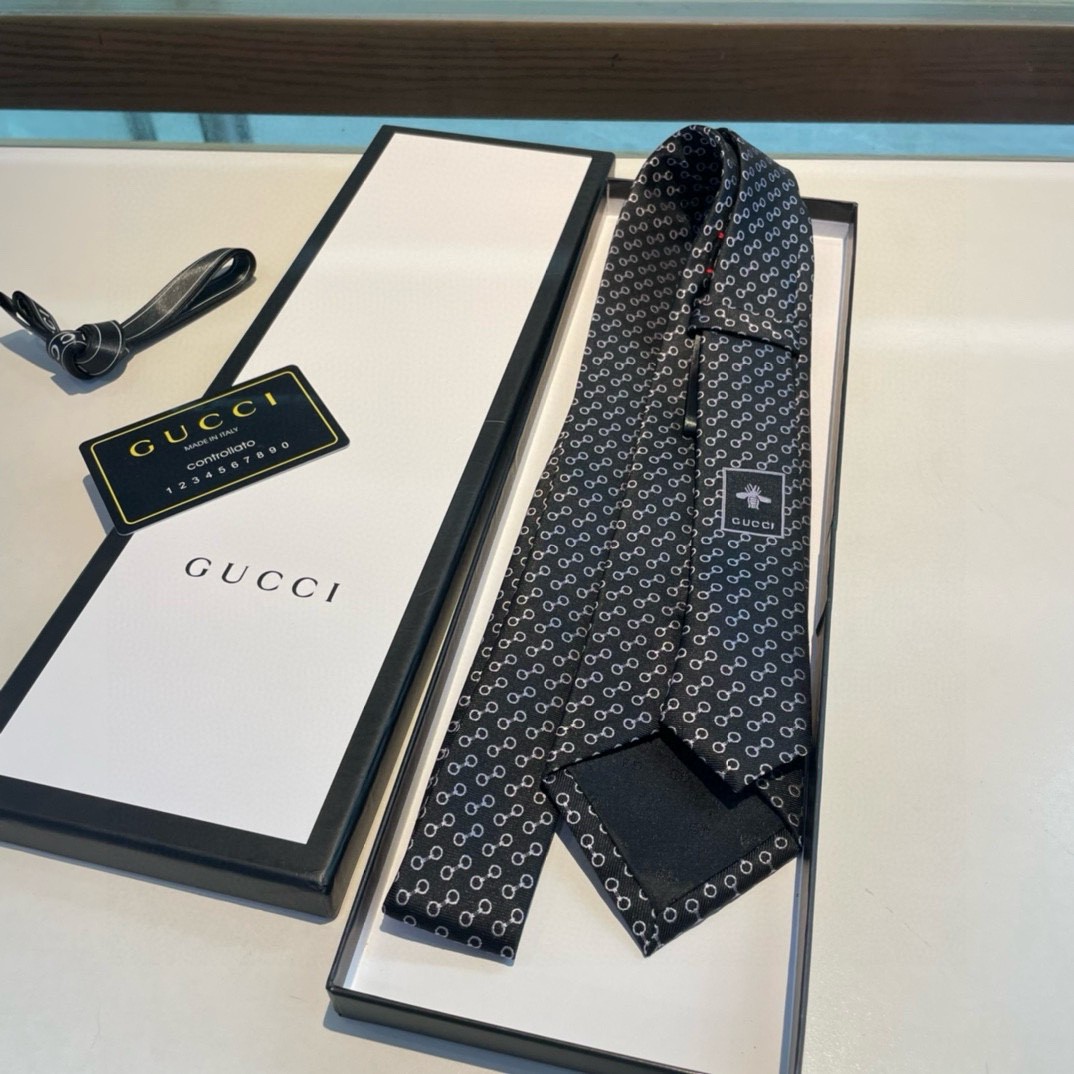 2024 グッチ シルク Tie ネクタイ 紳士 新品 2407XDHJ80