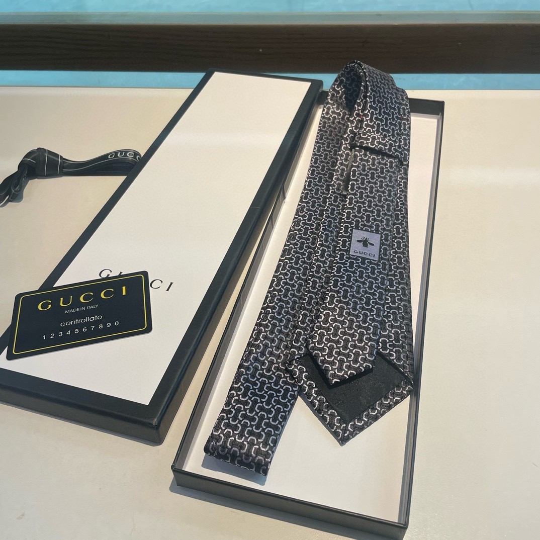 2024 グッチ シルク Tie ネクタイ 紳士 新品2407XDHJ80