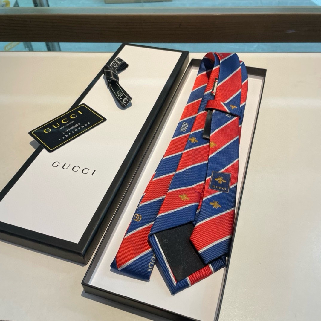 2024 グッチ シルク Tie ネクタイ 紳士 新品 2407XDHJ80