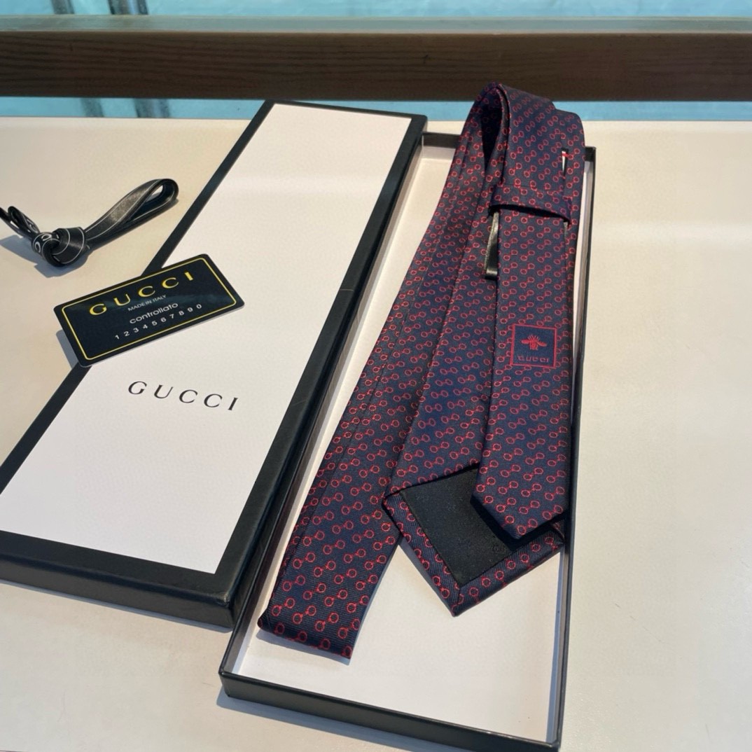 2024 グッチ シルク Tie ネクタイ 紳士 新品 2407XDHJ80