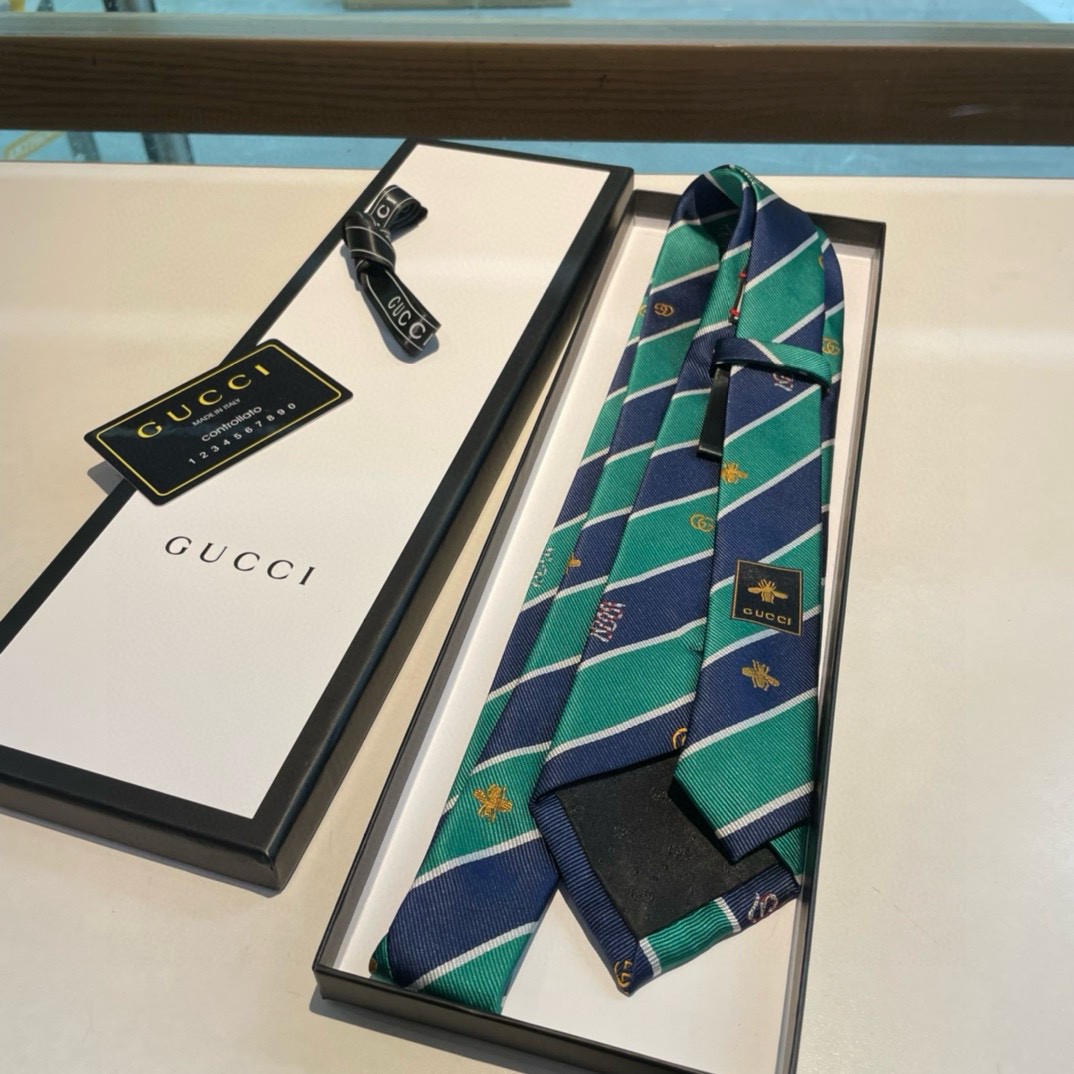 2024 グッチ シルク Tie ネクタイ 紳士 新品 2407XDHJ80