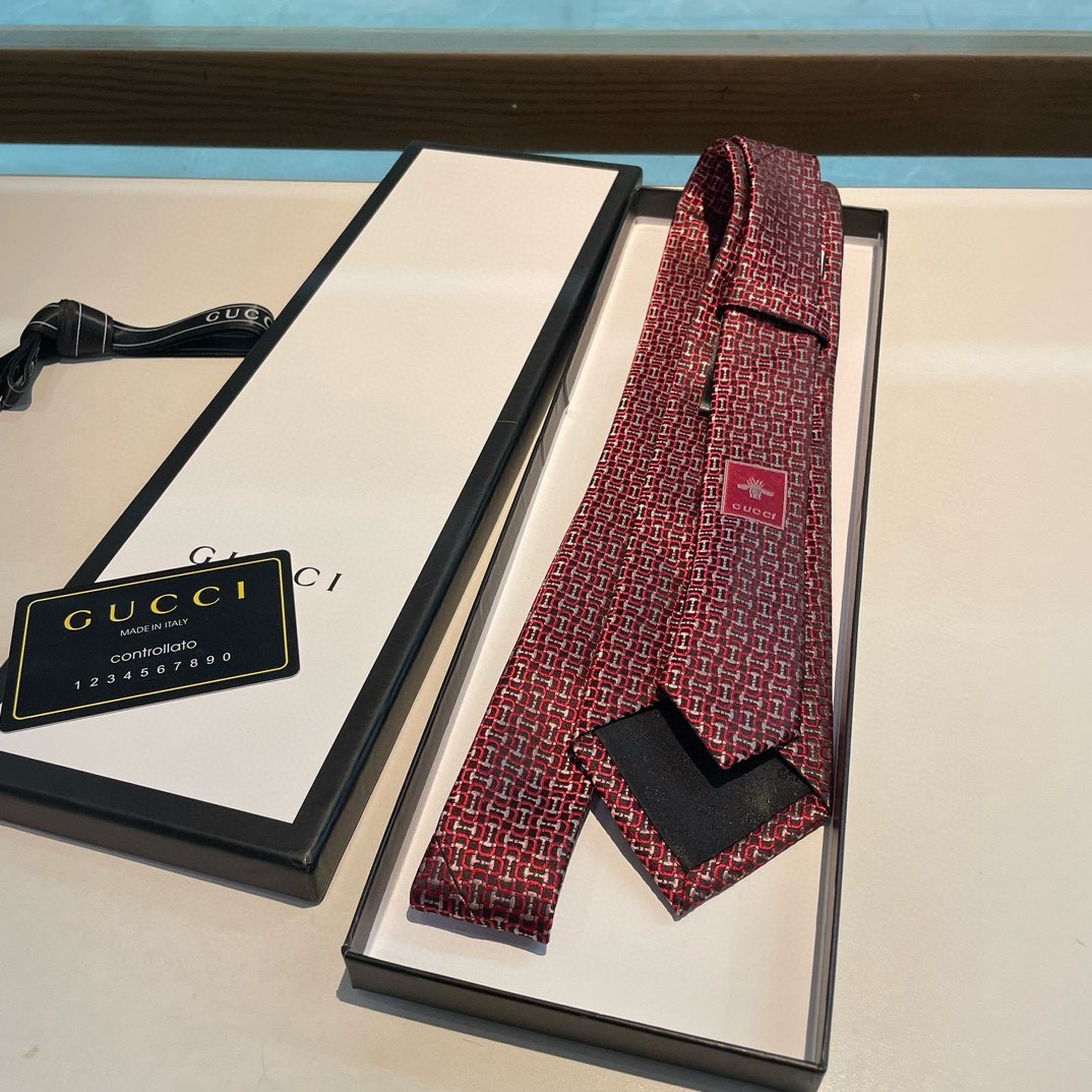 2024 グッチ シルク Tie ネクタイ 紳士 新品 2407XDHJ80