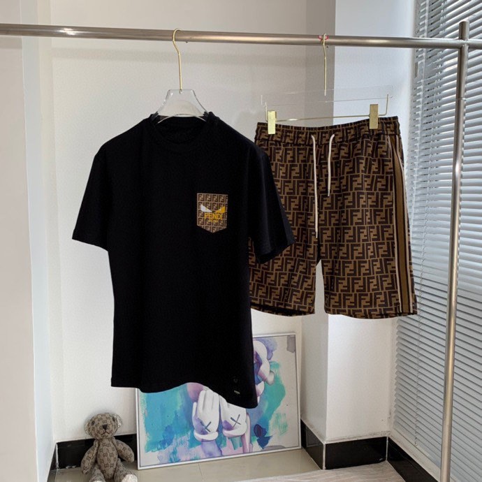 24SS夏/秋 フェンディ ウェットセットアップ 上下服