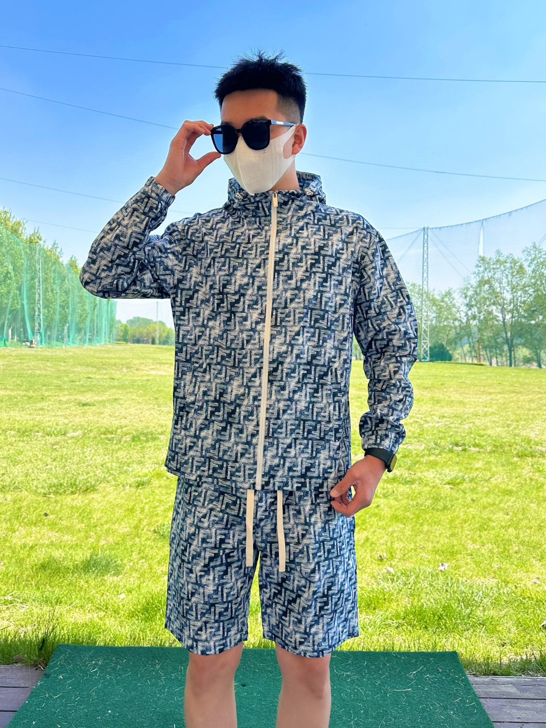 24SS夏/秋 フェンディ ウェットセットアップ 上下服