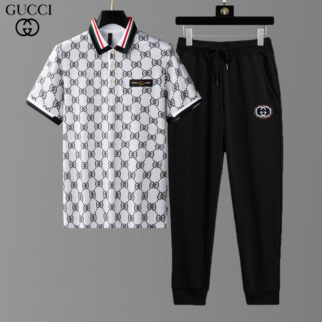 24SS グッチスウェットセットアップ 上下服