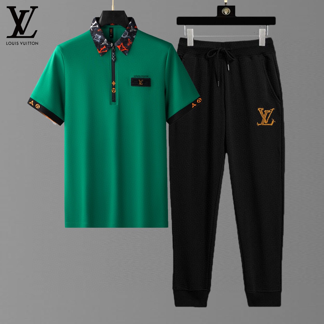 24SS ルイヴィトン スウェットセットアップ 上下服