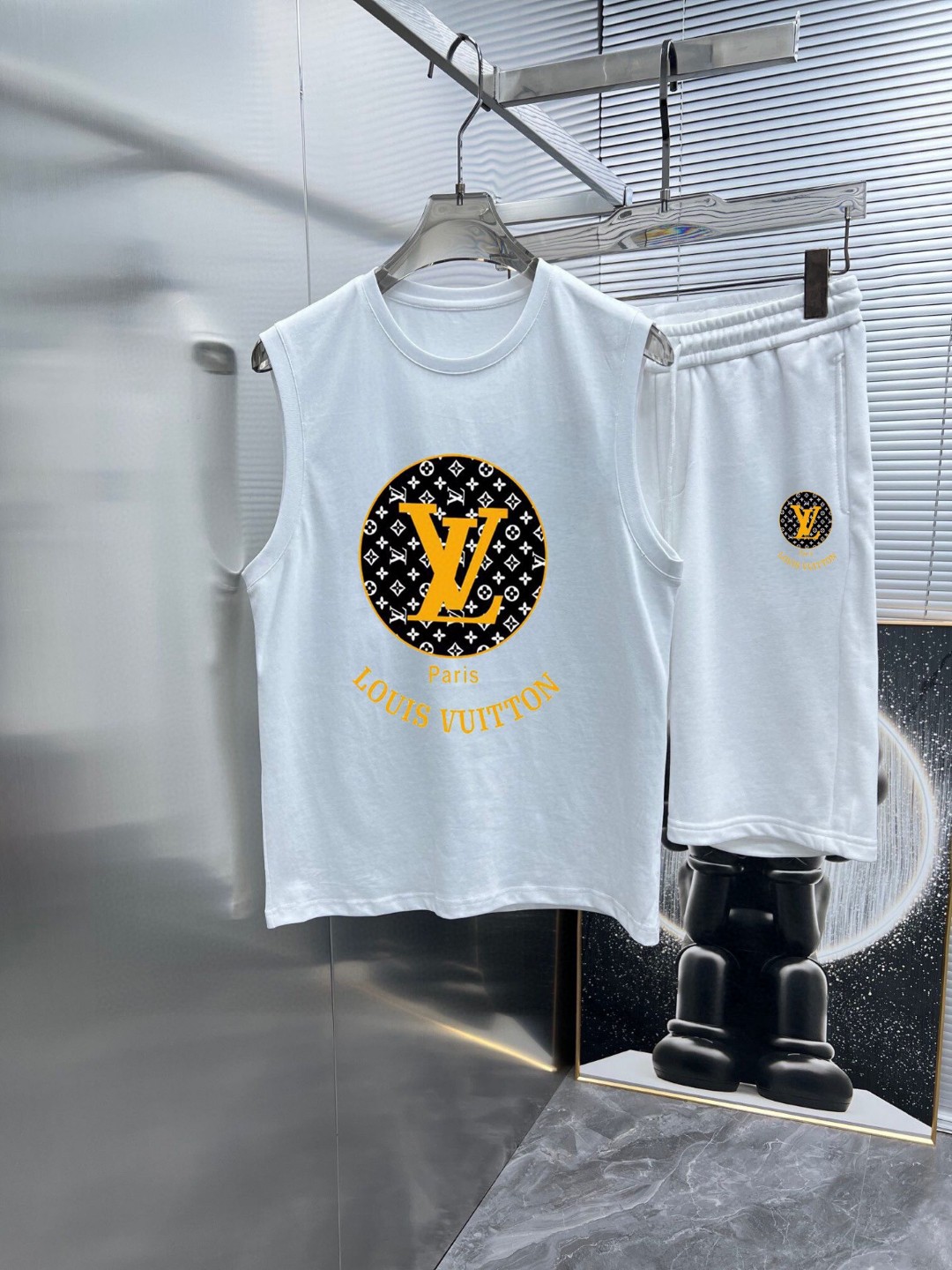 24SS ルイヴィトン スウェットセットアップ 上下服