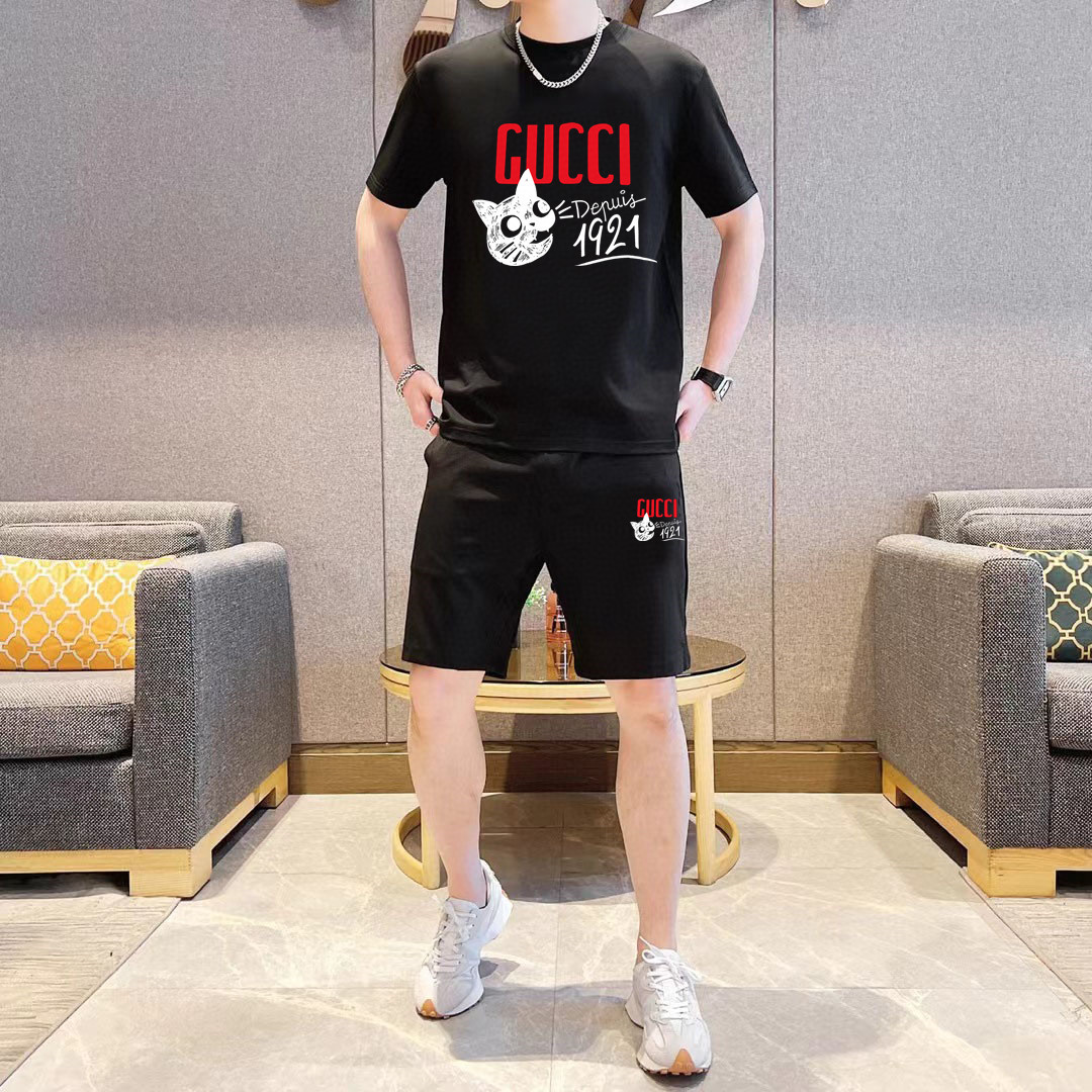 24SS グッチスウェットセットアップ 上下服