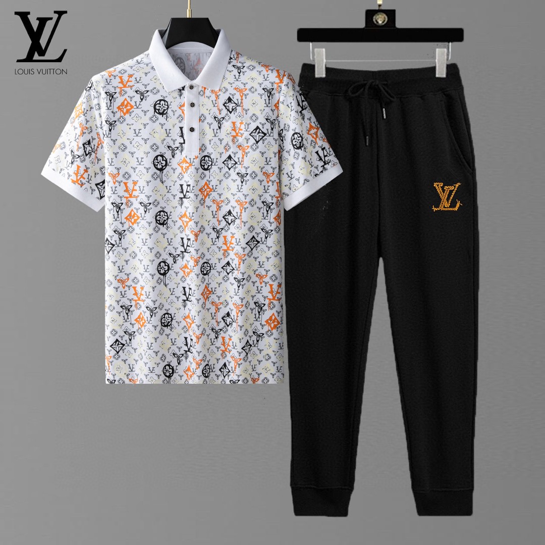 24SS ルイヴィトン スウェットセットアップ 上下服