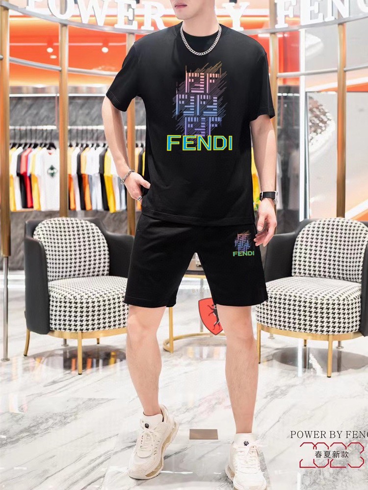 24SS フェンディスウェットセットアップ 上下服