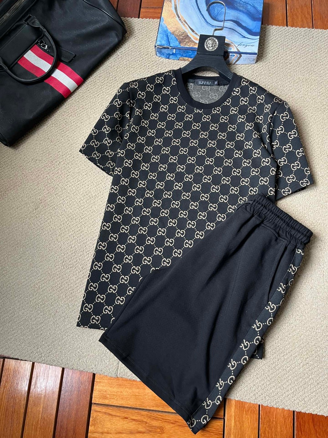 24SS グッチスウェットセットアップ 上下服