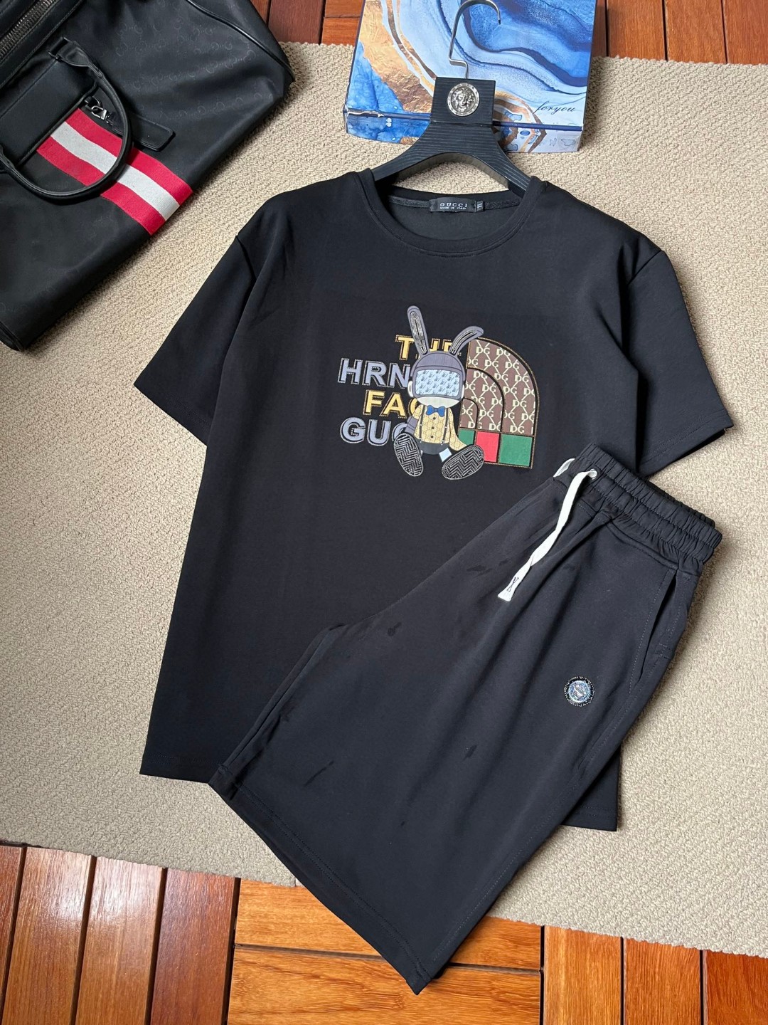 24SS グッチスウェットセットアップ 上下服