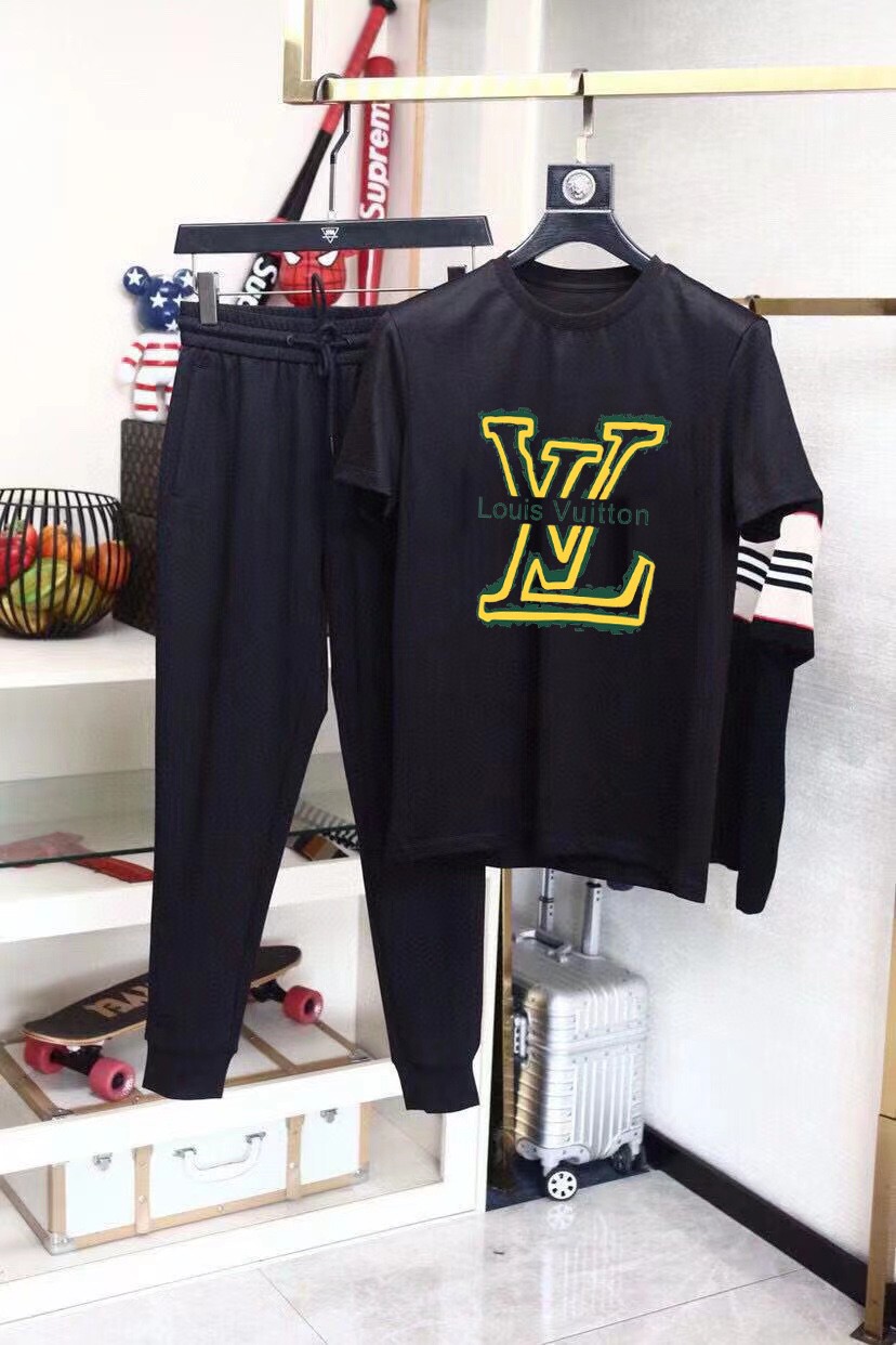 24SS ルイヴィトン スウェットセットアップ 上下服