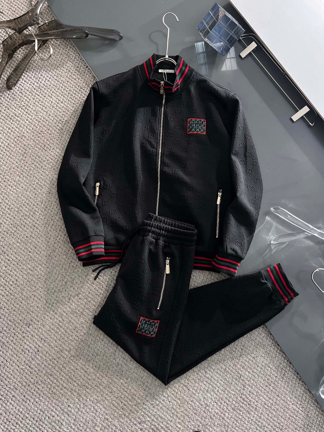 24SS グッチスウェットセットアップ 上下服