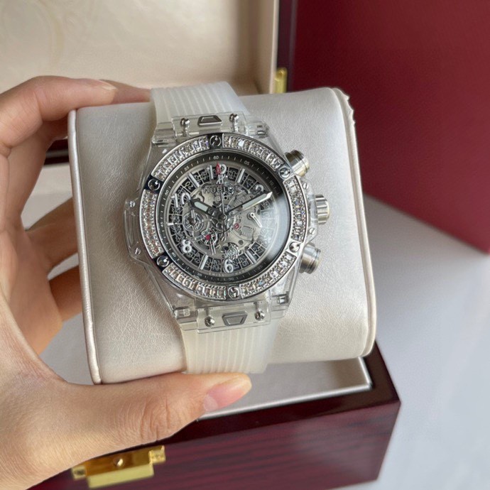 新製品 ウブロ 46mm クォーツ 腕時計 時計 多機能設計 A88