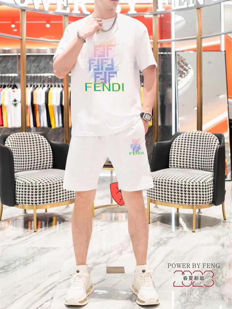 24SS フェンディスウェットセットアップ 上下服