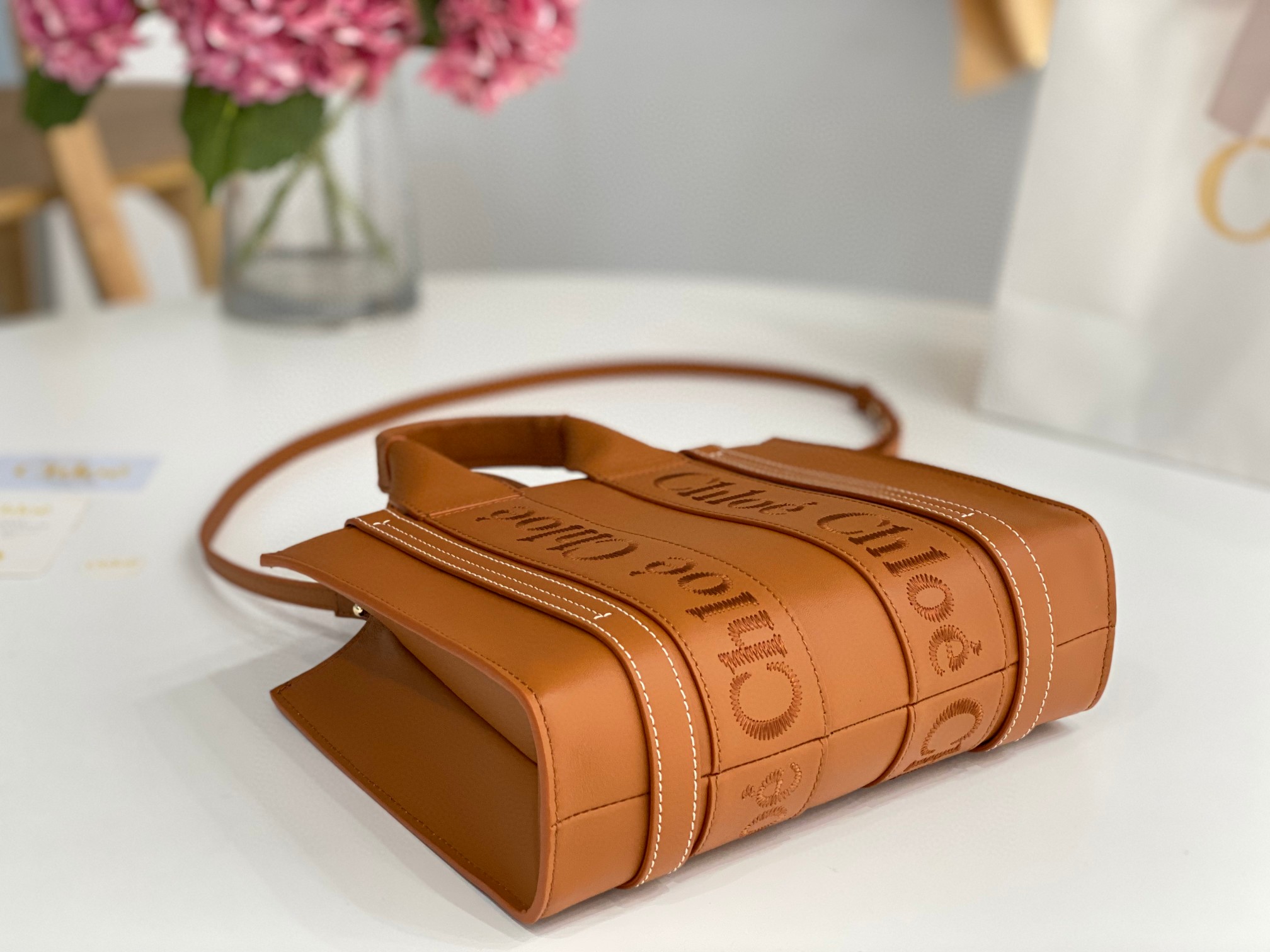 完美品 クロエ Woody 26cm 2WAY ハンドバッグ