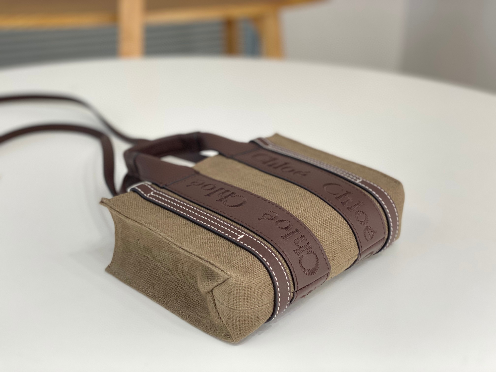 クロエ 超美品 Woody 20cm mini 2WAY Tote ハンドバッグ