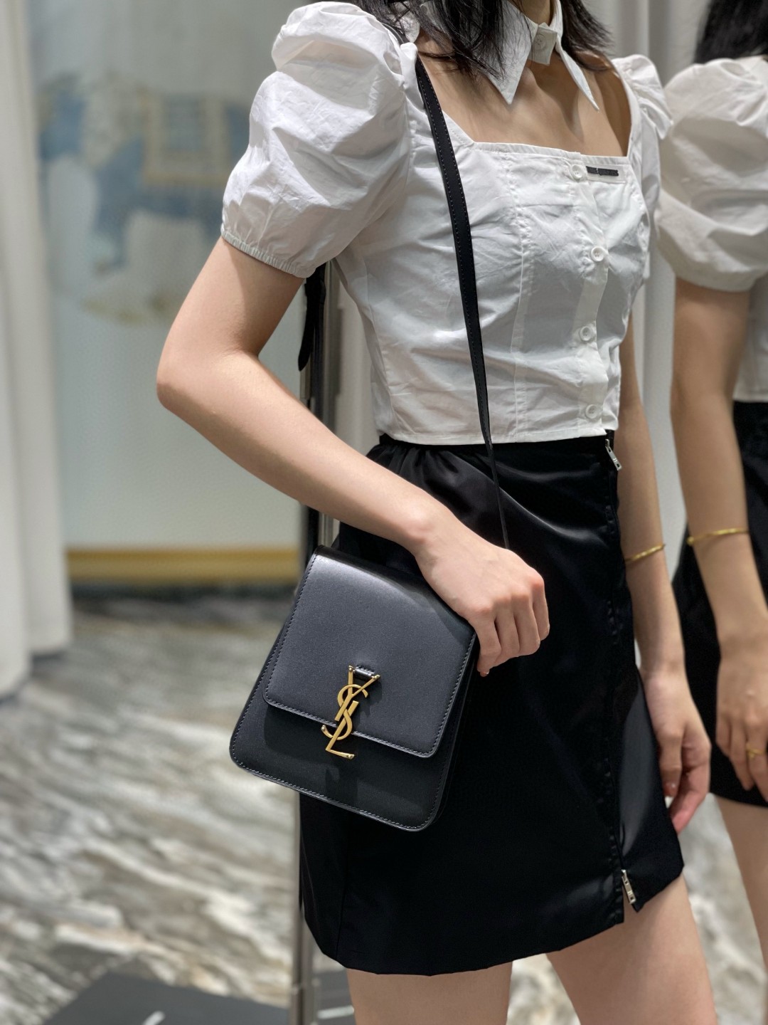 超美品 イヴ サンローラン Kaia Bag ミニショルダーバッグ 2303
