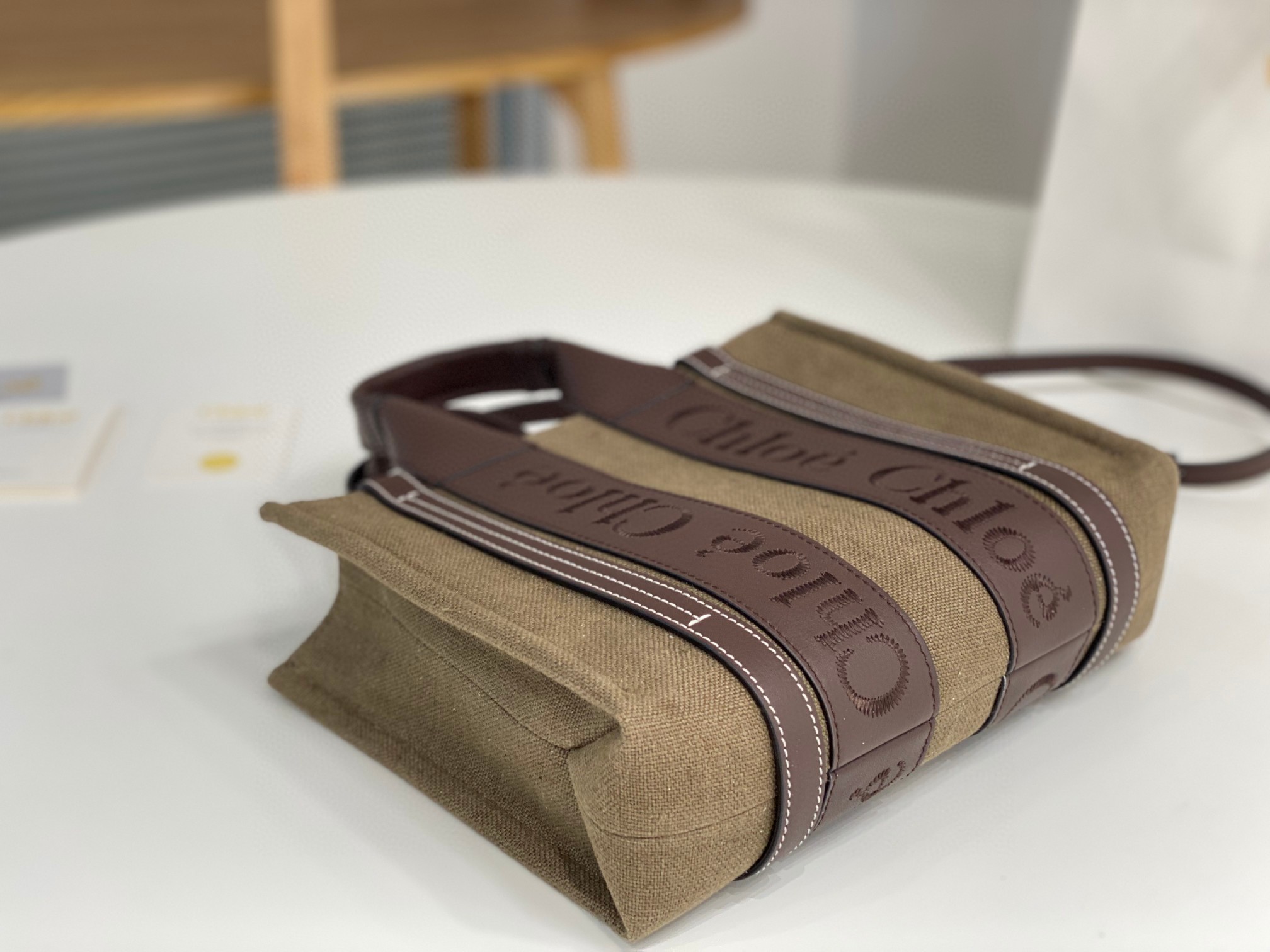 クロエ 超美品 Woody 26.5cm 2WAY Tote ハンドバッグ