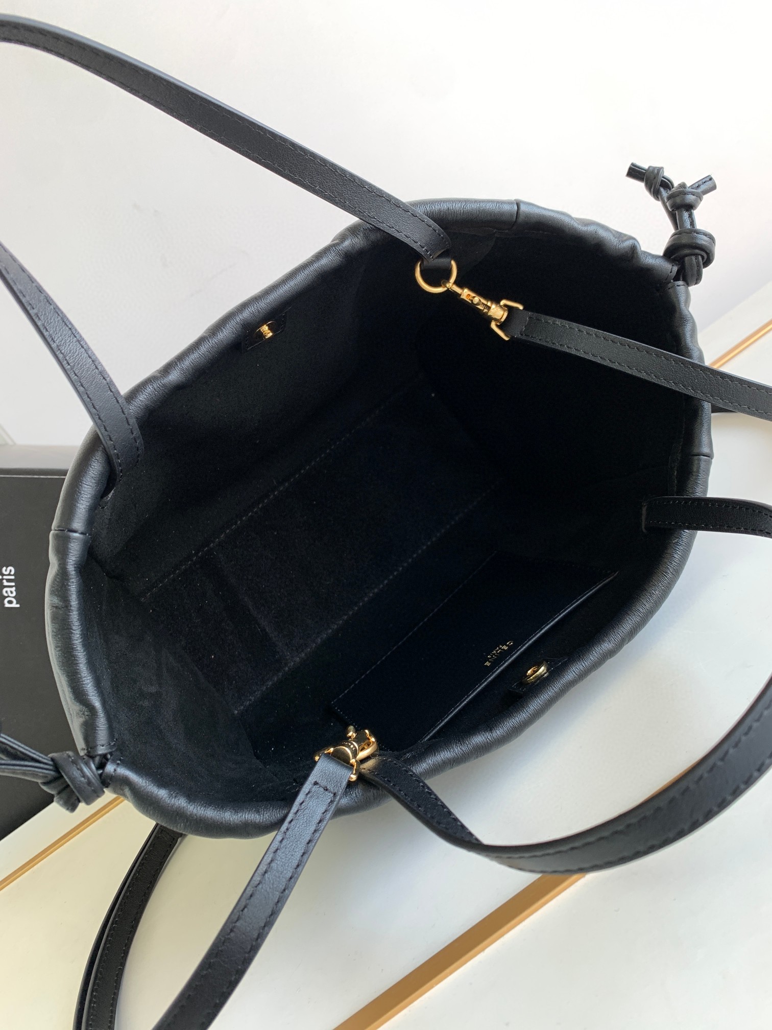 超美品 セリーヌ Mini Cuir Cabas Tote ハンドバッグ 2304