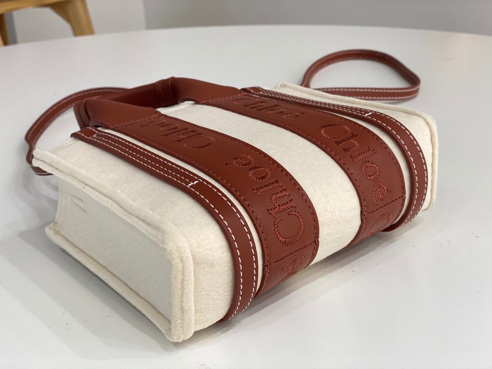 クロエ 超美品 Woody 20cm MINI 2WAY ハンドバッグ