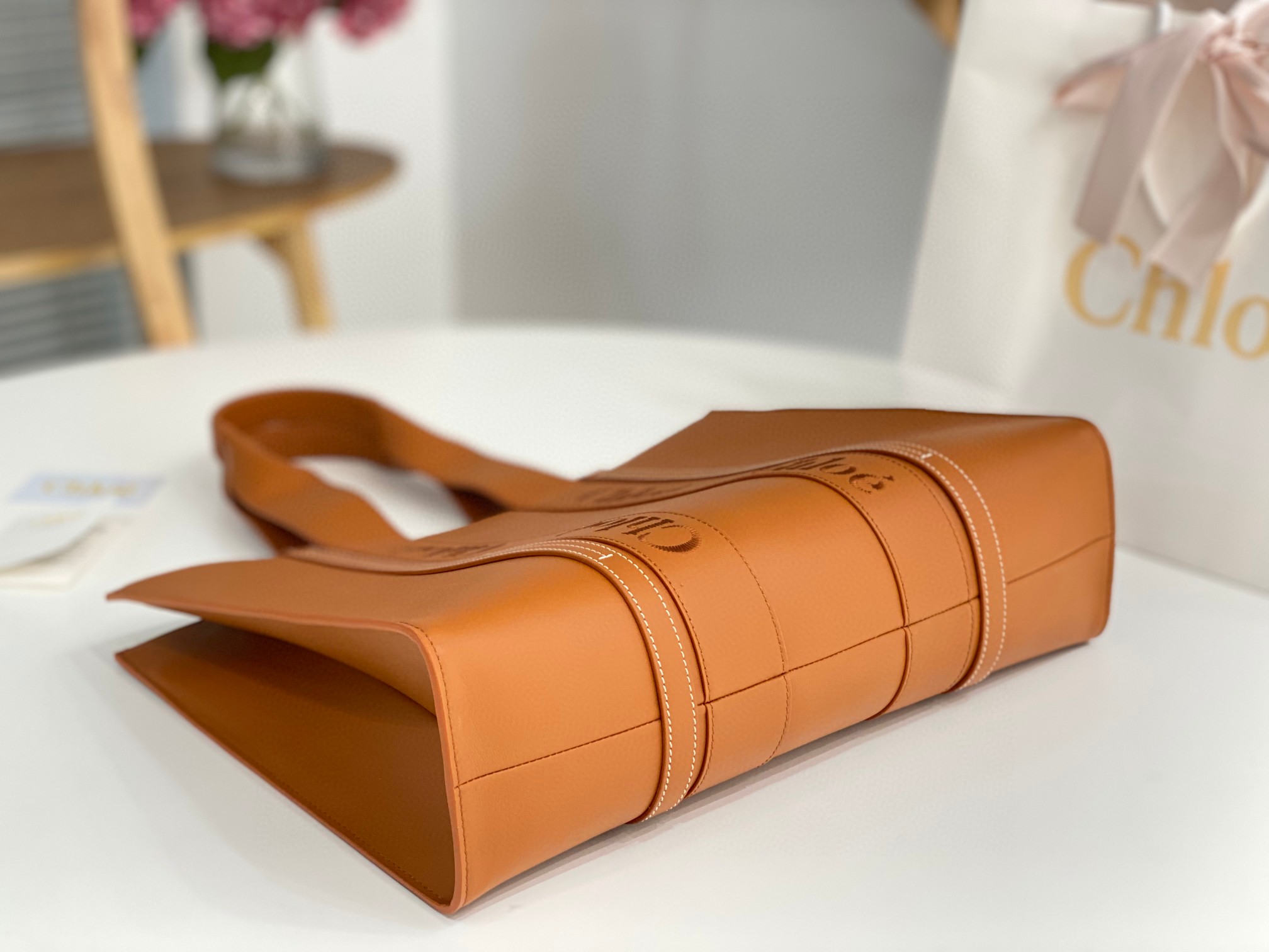 完美品 クロエ Woody 45cm Tote ハンドバッグ