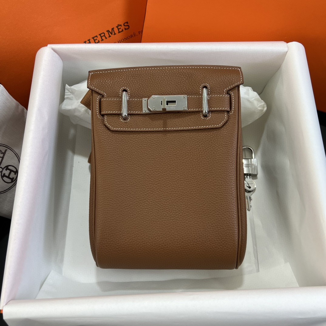 エルメス ケリー hac adoa togo 18CM 写真色/金具シルバー