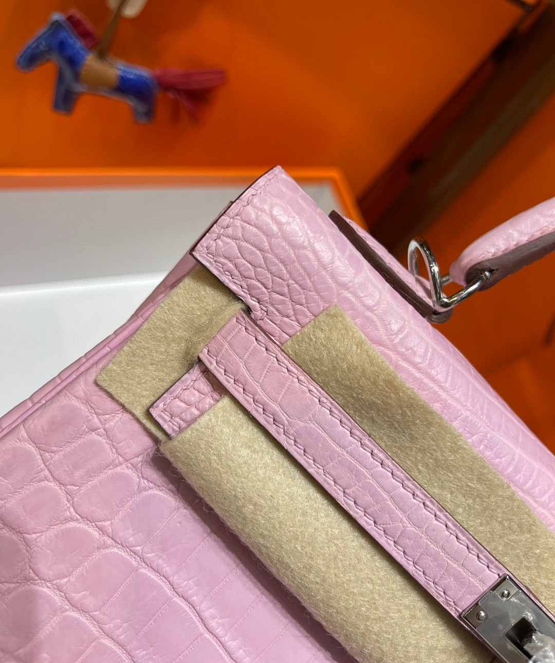エルメス ケリー 25 Beeswax thread 手作り 写真色/金具シルバー